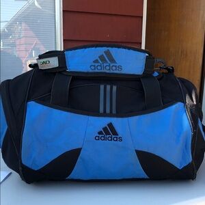 Adidas Men's Black and Blue Duffel Bag Size Medium (20”x11”x11”)